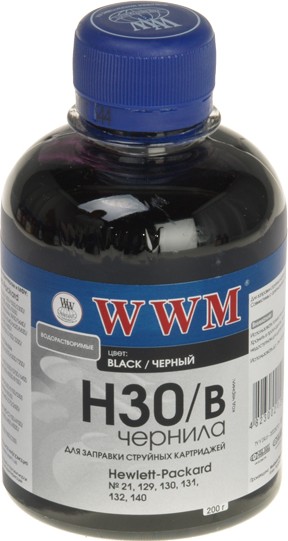 Чернила WWM HP № 21/130/140 (8767/8765) (H30/B) Black Чернила WWM HP № 21/130/140 (8767/8765) (H30/B) Black